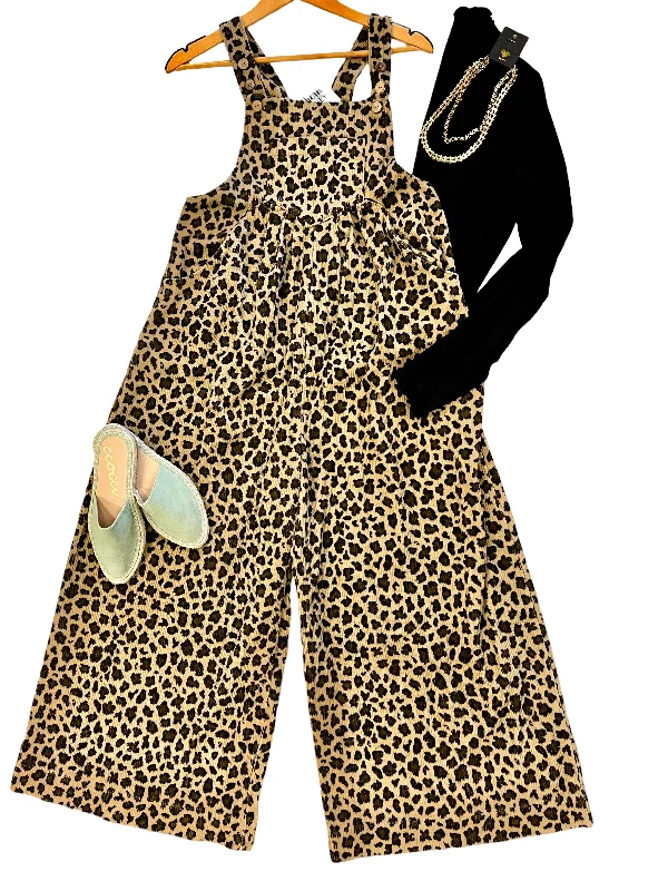 The Leopard Corduroy Overalls