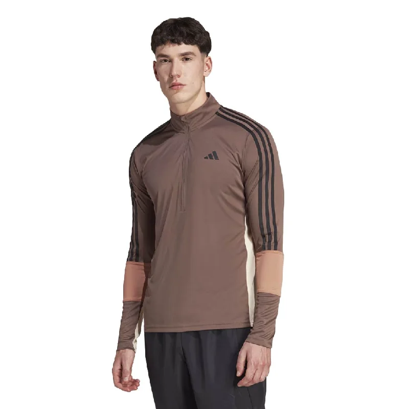 adidas - Men's Training Colourblock 1/4 Zip Long Sleeve T-Shirt (IN5078)