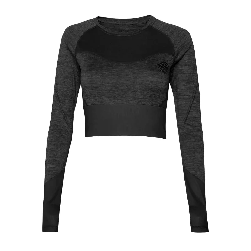 Umbro - Women's Pro Training Cropped Long Sleeve Top (HUUL166111U 1AP)