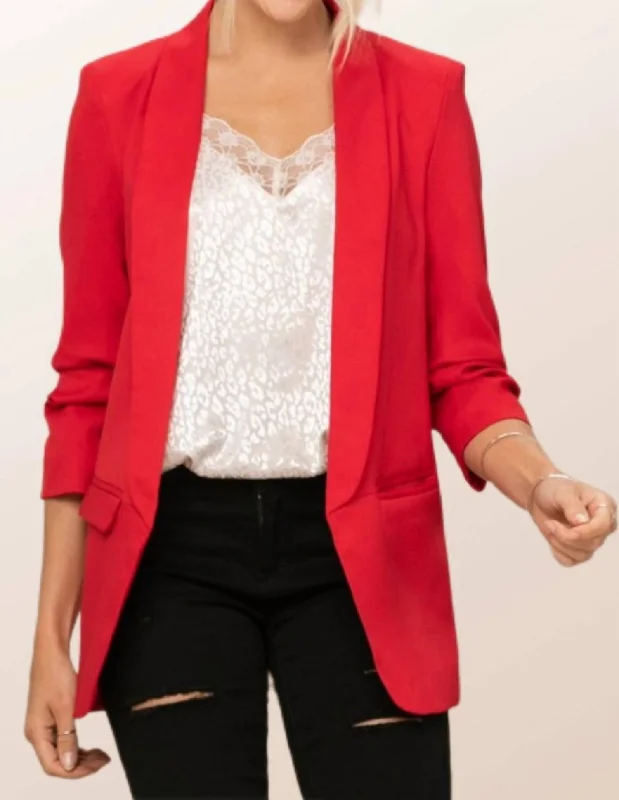 Open Front Collared Blazer